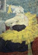 Henri  Toulouse-Lautrec The Clowness Cha-u-Kao oil painting on canvas